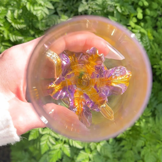 Flower Metal Glass (Set of 2)