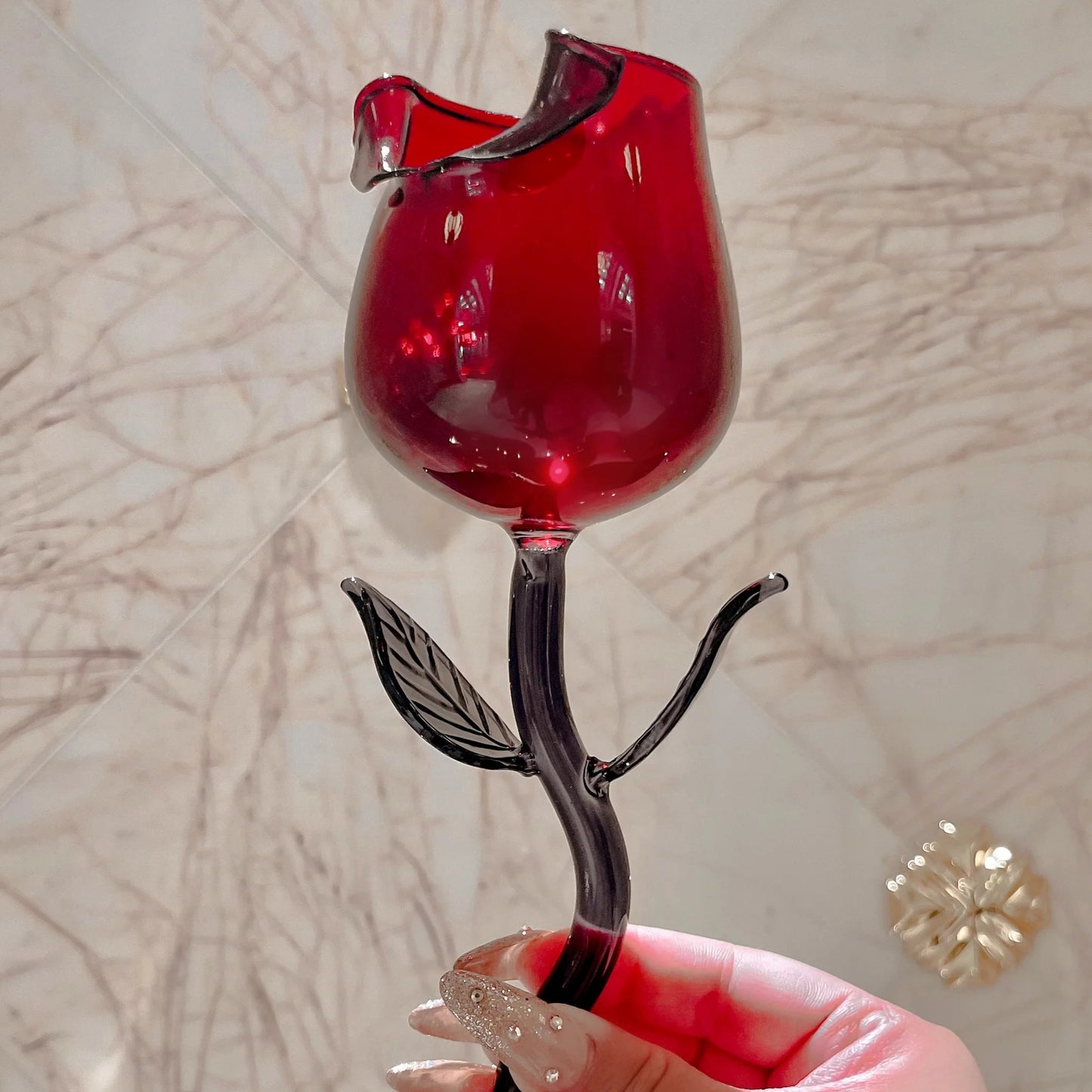 Red Rose Glass