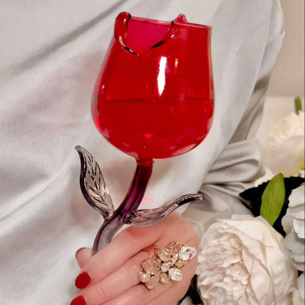 Red Rose Glass