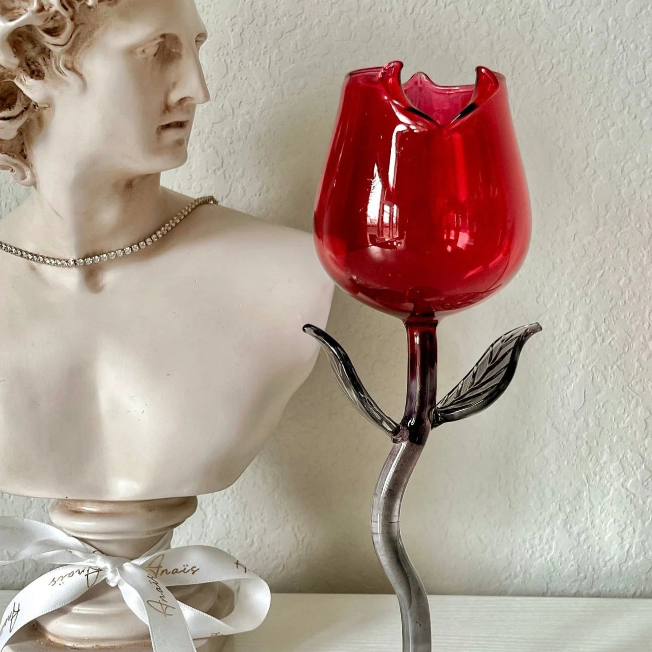 Red Rose Glass