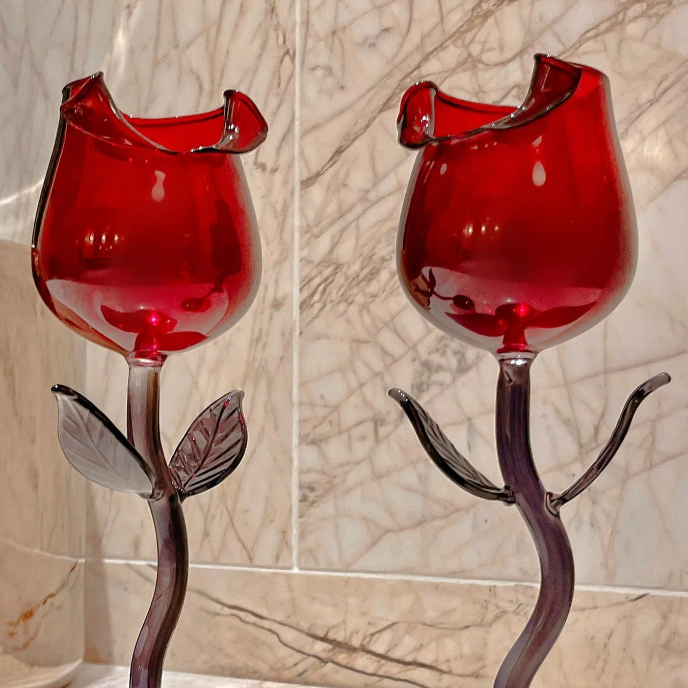 Red Rose Glass