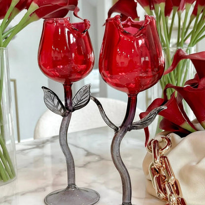 Red Rose Glass