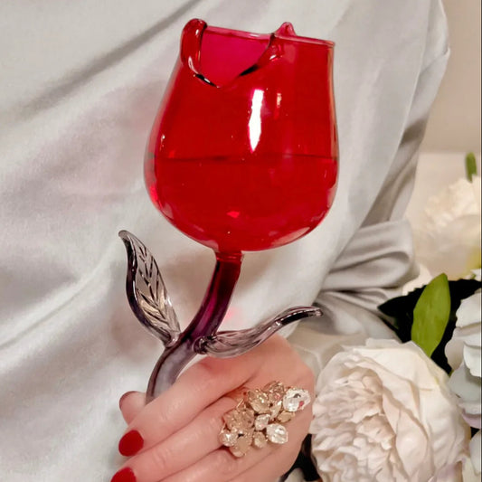 Red Rose Glass